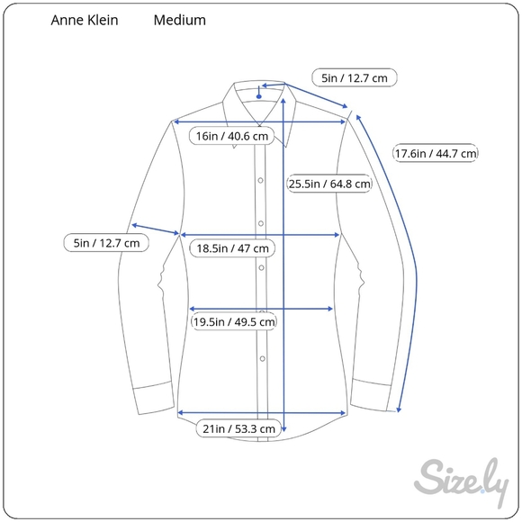 Anne Klein White Poka Dot Casual Button Down Shirt. - Picture 7 of 7